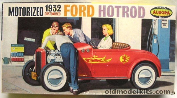 Aurora Motorized 1932 Customized Ford Hotrod, 532-198 plastic model kit